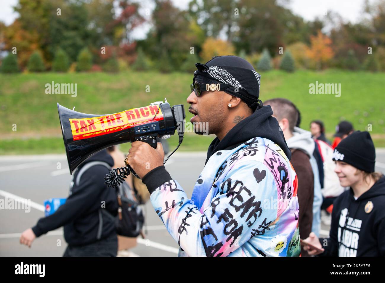 Schodack, New York, USA. 10 October, 2022. Amazon Labor Union members