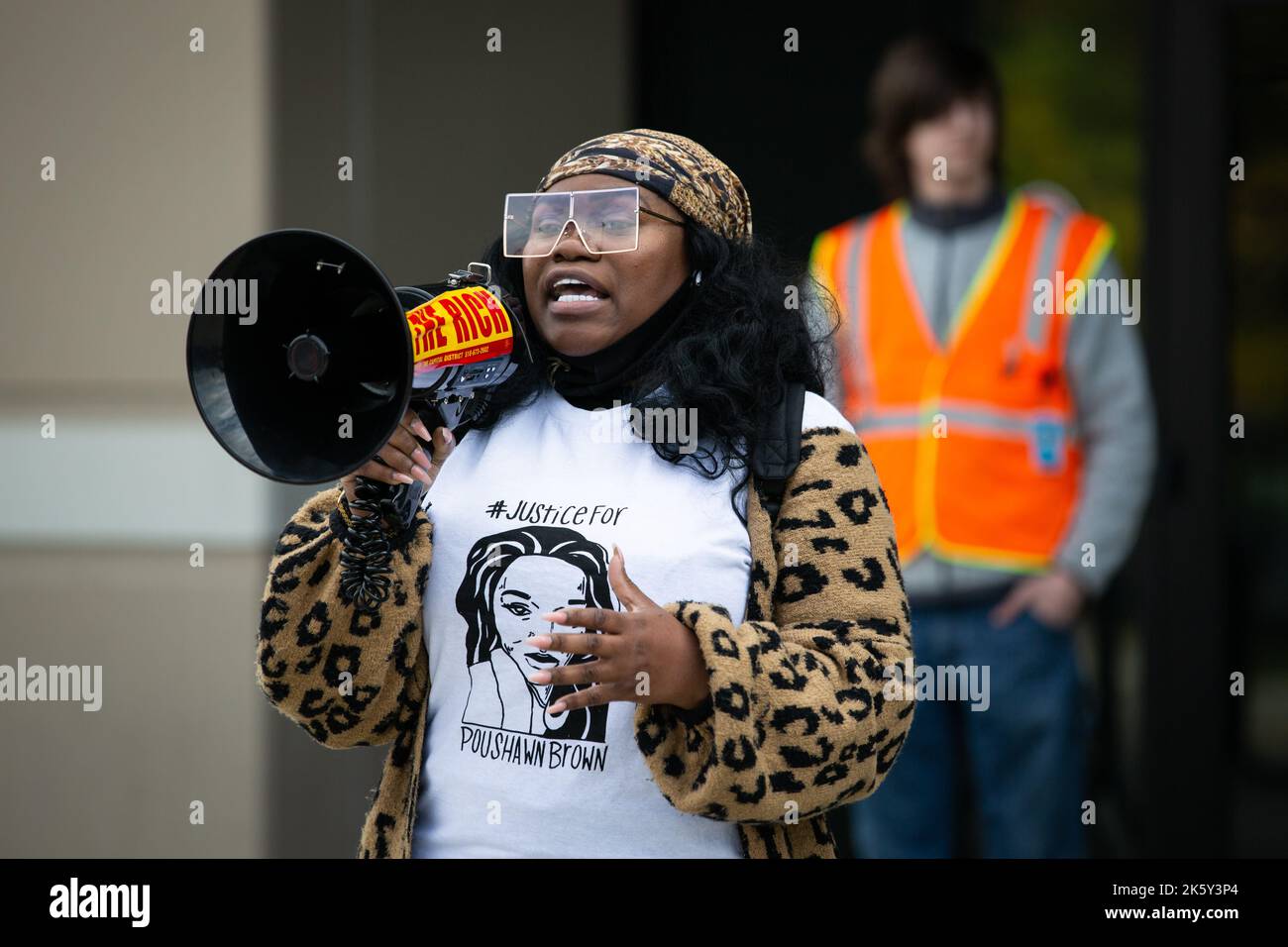 Schodack, New York, USA. 10 October, 2022. Amazon Labor Union members