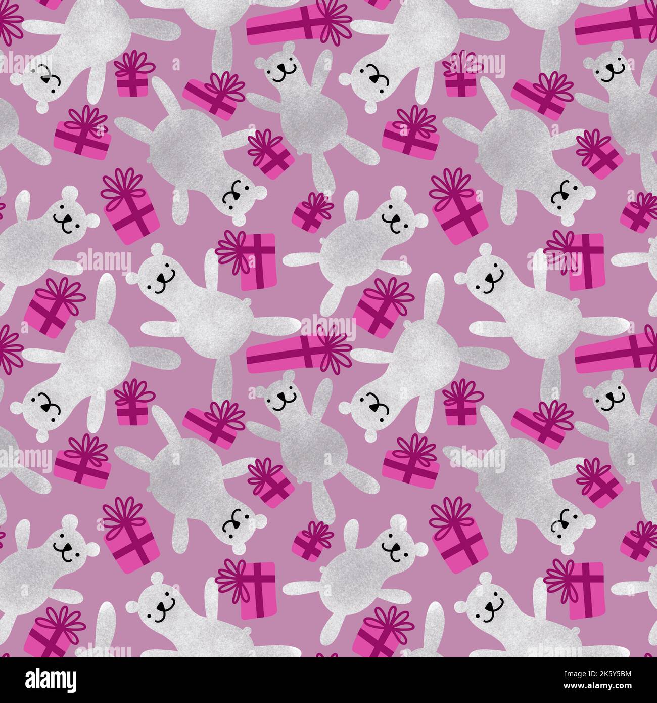 Cartoon bears seamless animals pattern for wrapping paper and fabrics ...