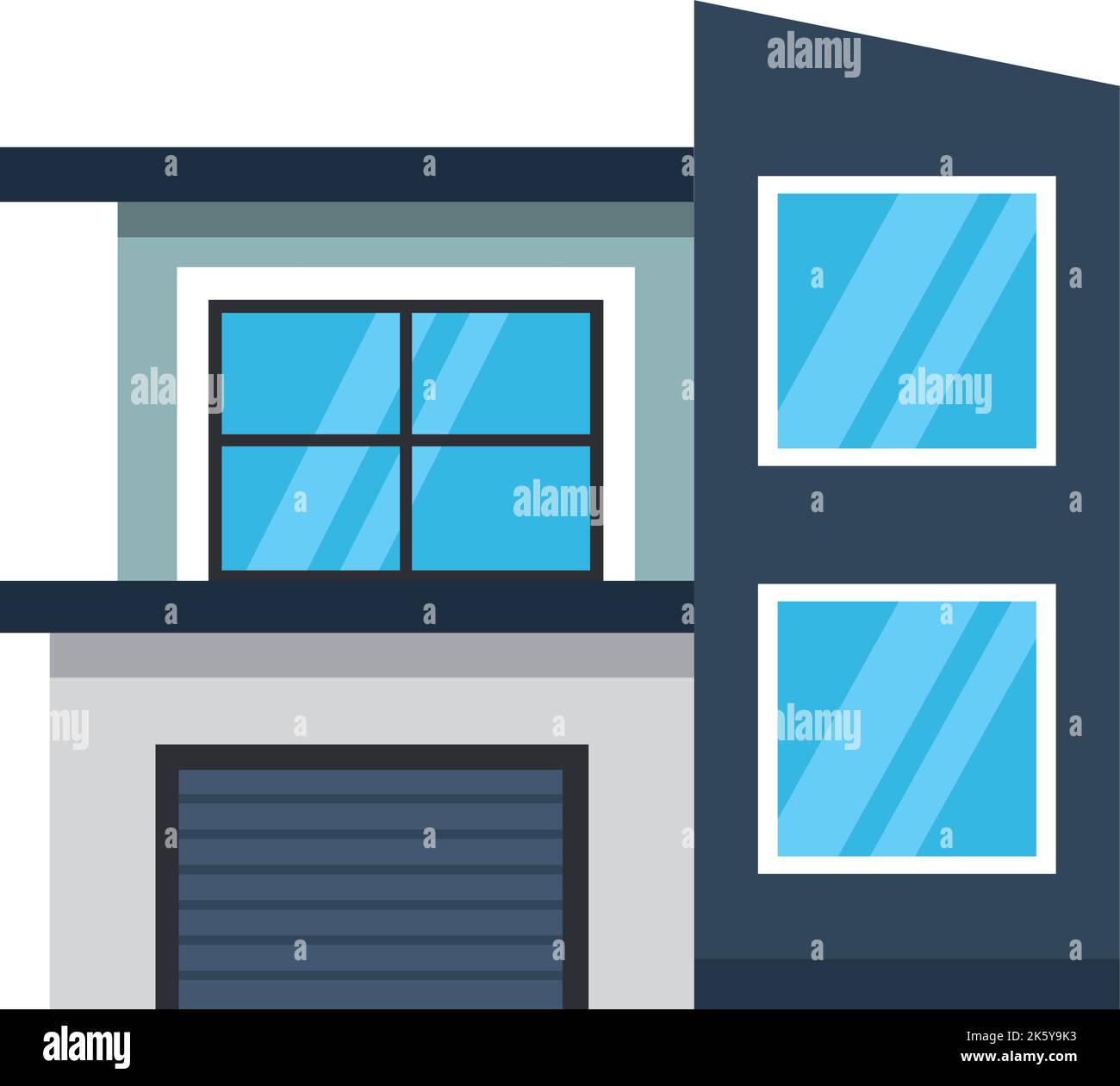 gray modern house facade Stock Vector Image & Art - Alamy