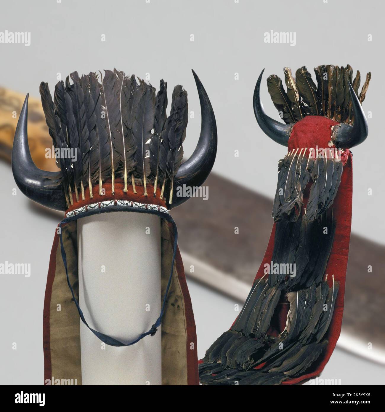 Native American Art - Feather Headdress (Kiowa) Stock Photo