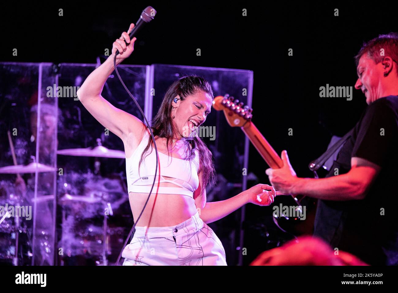 Barcelona, Spain. 2022.10.10. Elisa Toffoli italian singer perform on stage during Back To The Future Live Tour at Apolo 2 on October 10, 2022. Stock Photo