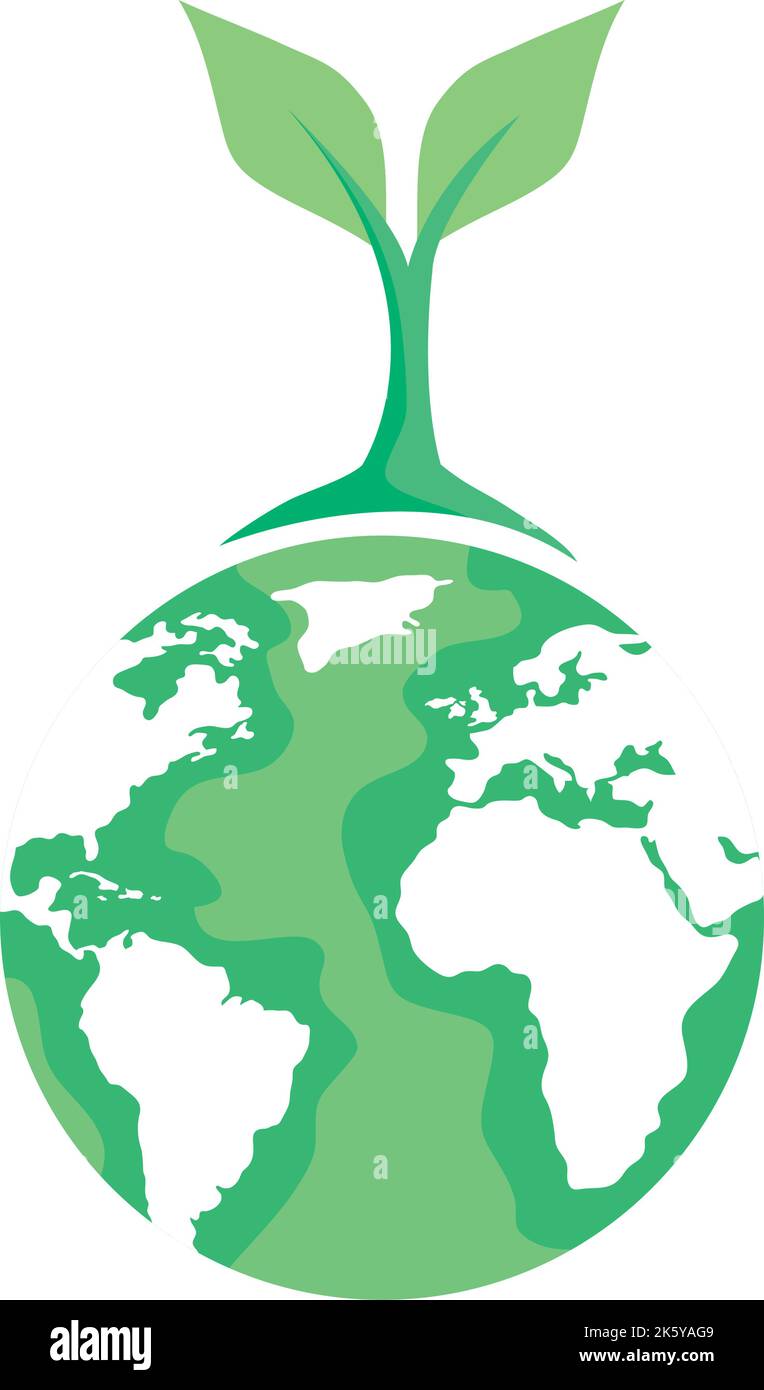 ecology plant in earth planet Stock Vector Image & Art - Alamy