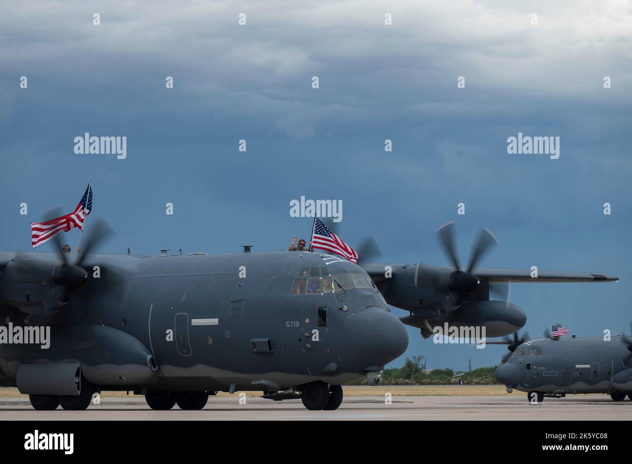 A U.S. Air Force HC-130J Combat King II, assigned to the 79th Rescue ...