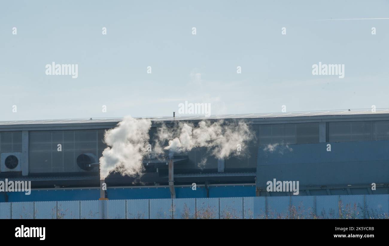 Fireplace that expels harmful chemical fumes Stock Photo Alamy