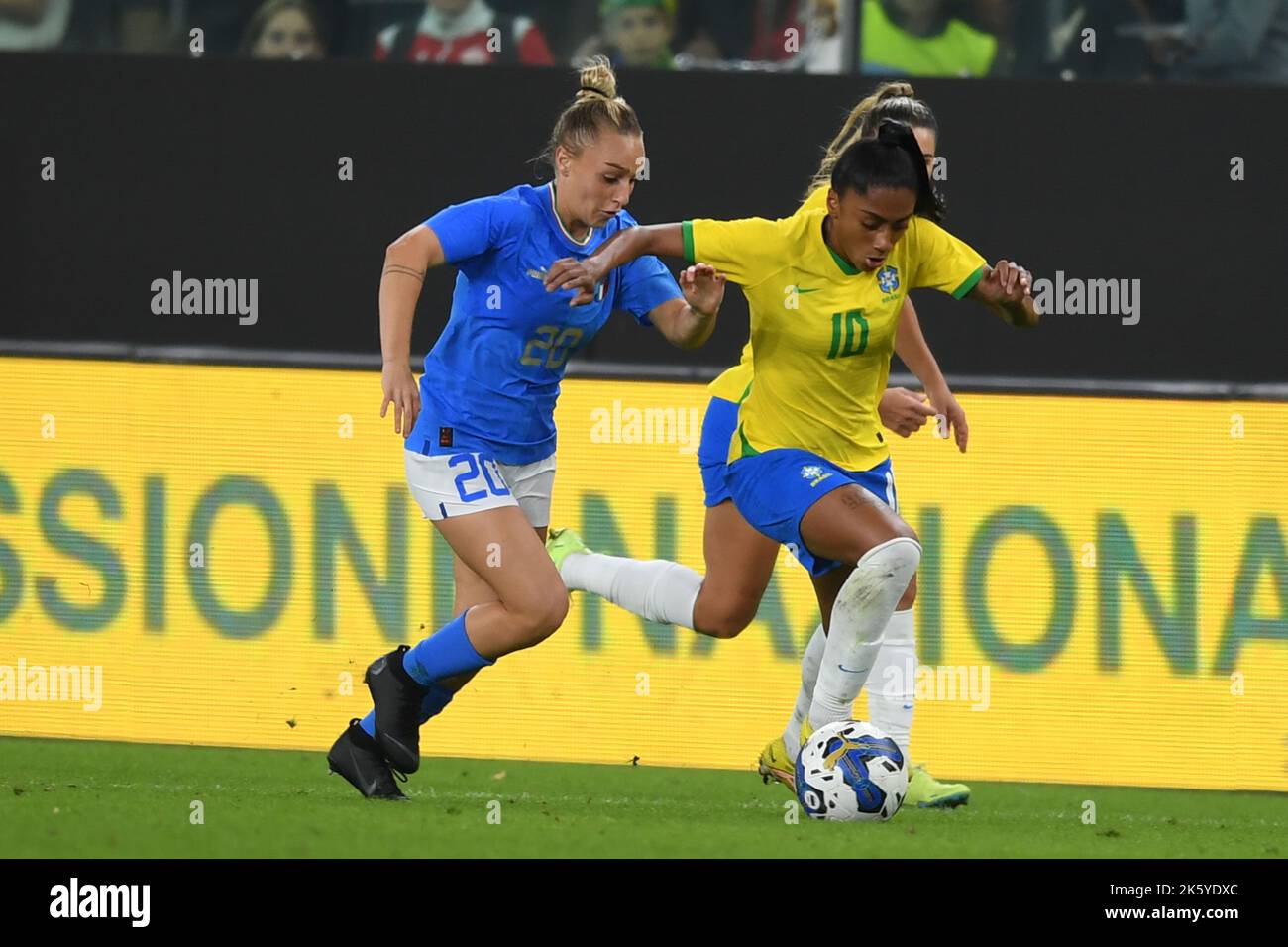 Genova, Italy. 10th October, 2022. Kerolin Nicoli Israel Ferraz (Brazil  Women) during the Fifa  Womens World Cup 2023 qualifying round Friendly  Match match between match between Italy Women 0-1 Brazil Women