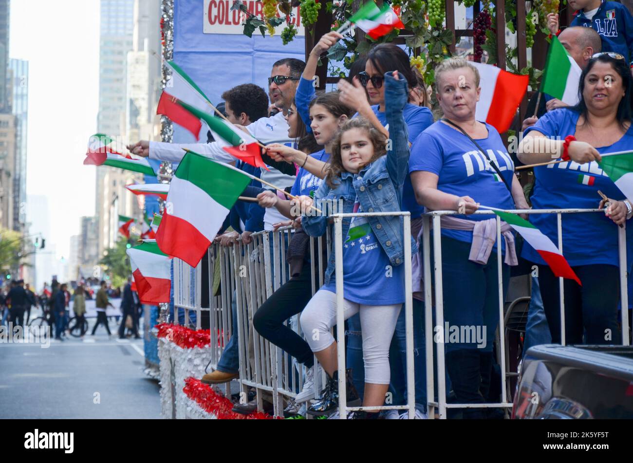 New York, United States. 10th Oct, 2022. Parade float at the Annual