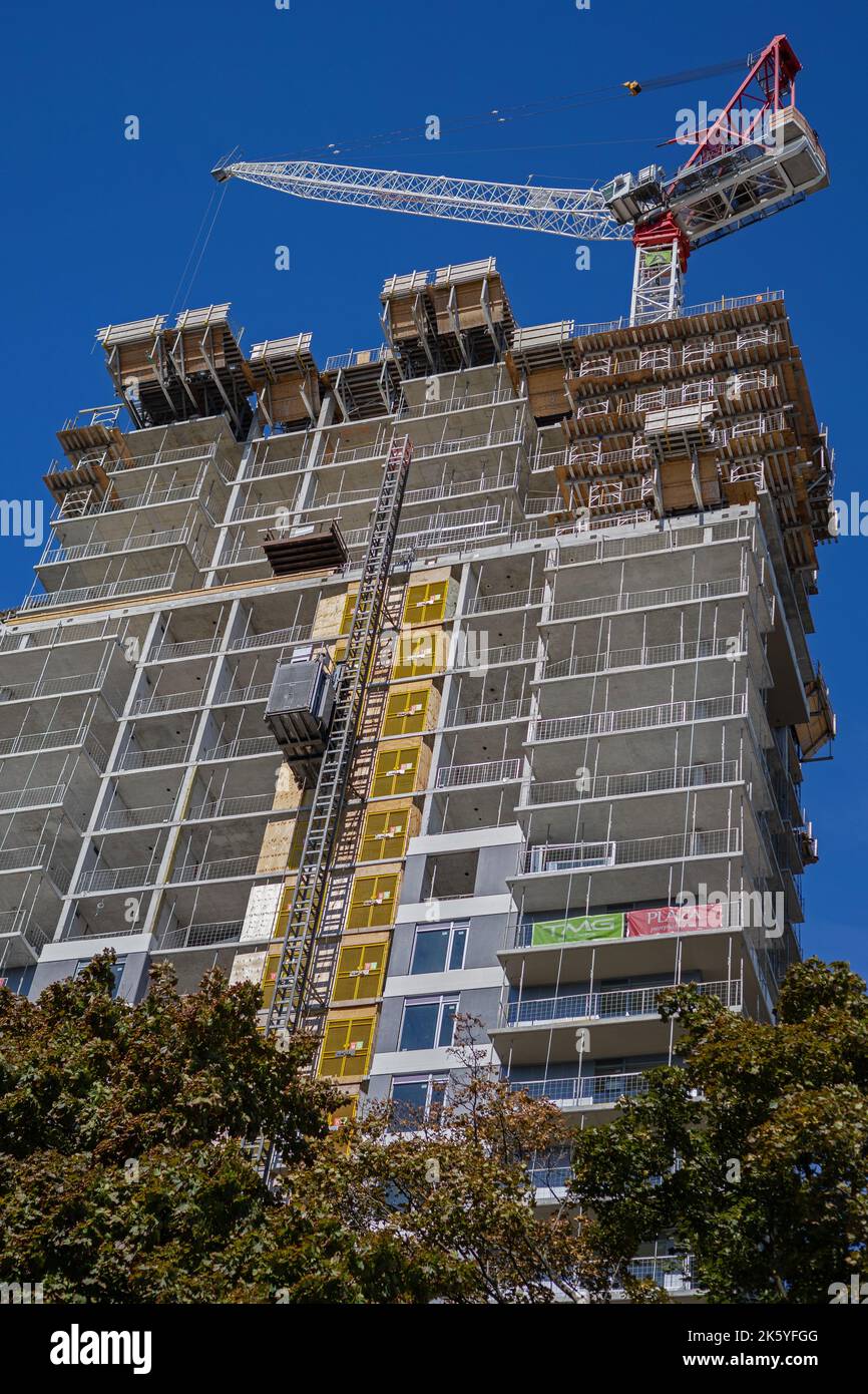 Condo construction at Yonge and Eglinton, Toronto, ON, Canada Stock