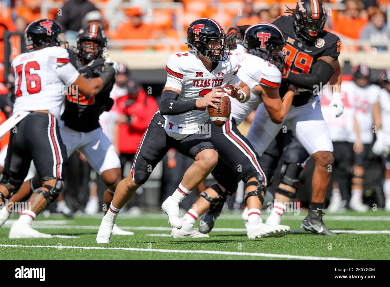 Stillwater, OK, USA. 8th Oct, 2022. Texas Tech quarterback Behren