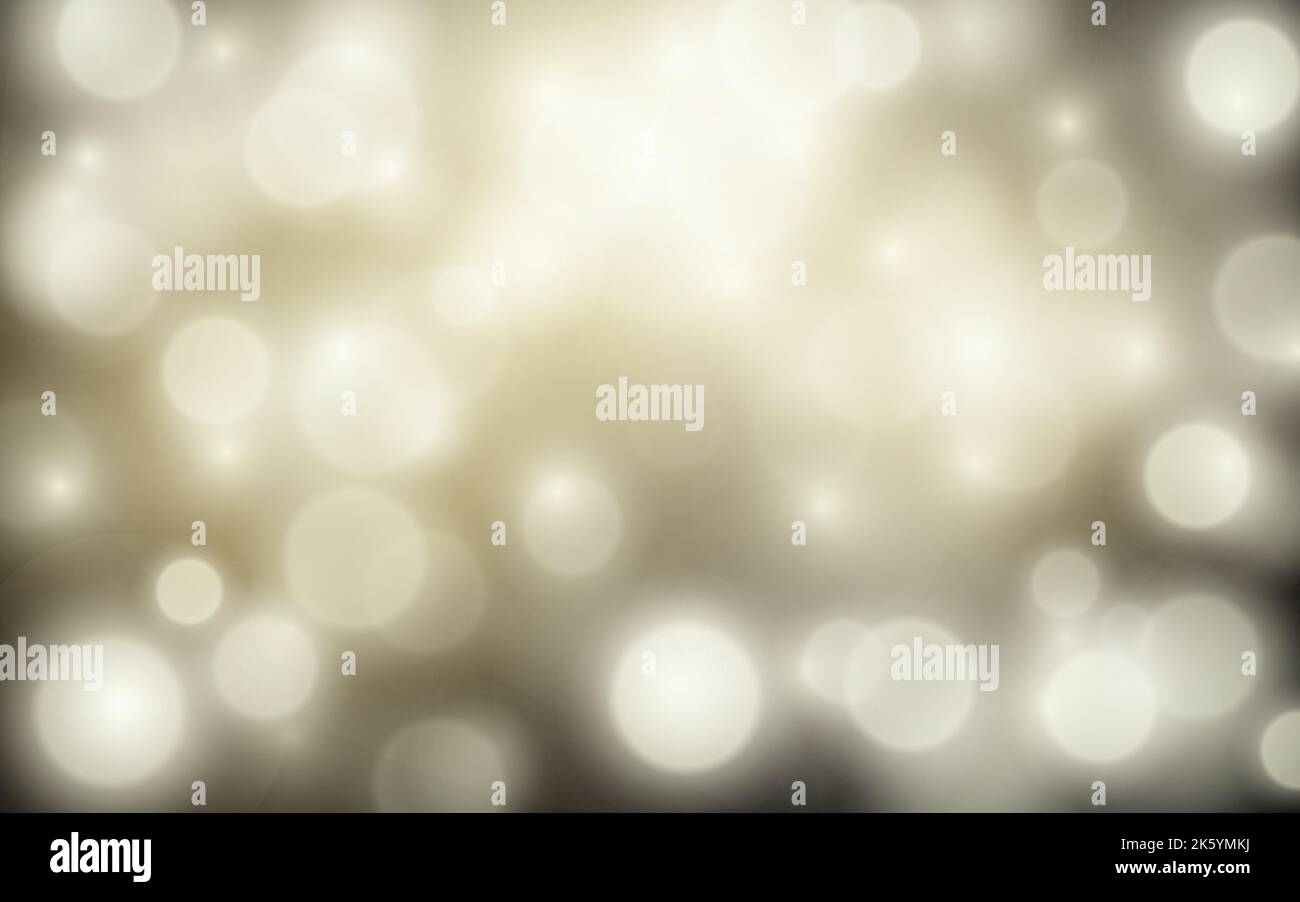 Vector bokeh background. Festive defocused white lights. Abstract blurred illustration. Stock Vector