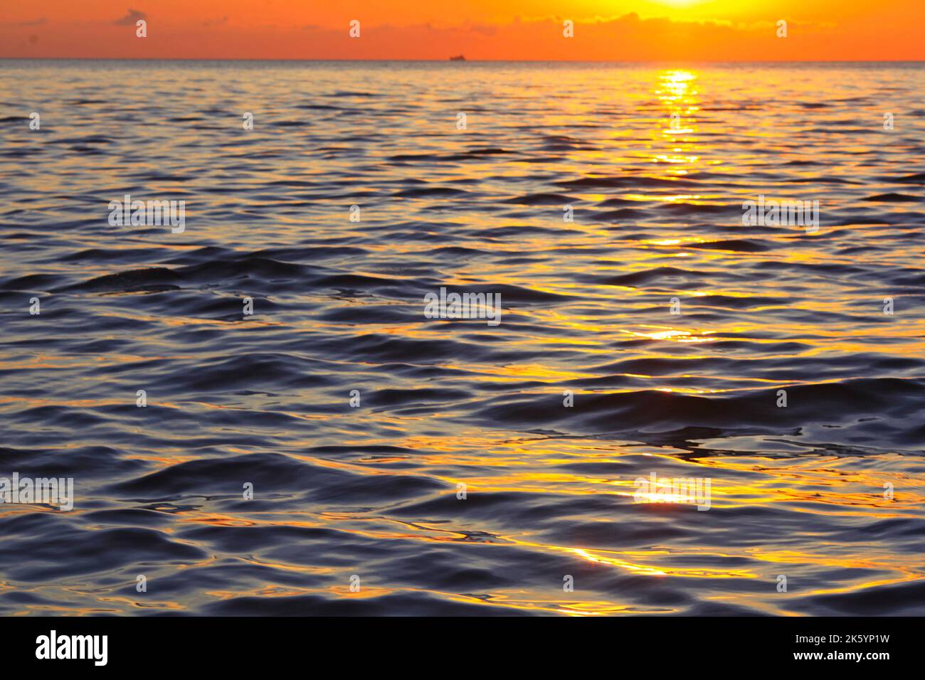 Water ripple on the sea during golden sunset Stock Photo - Alamy