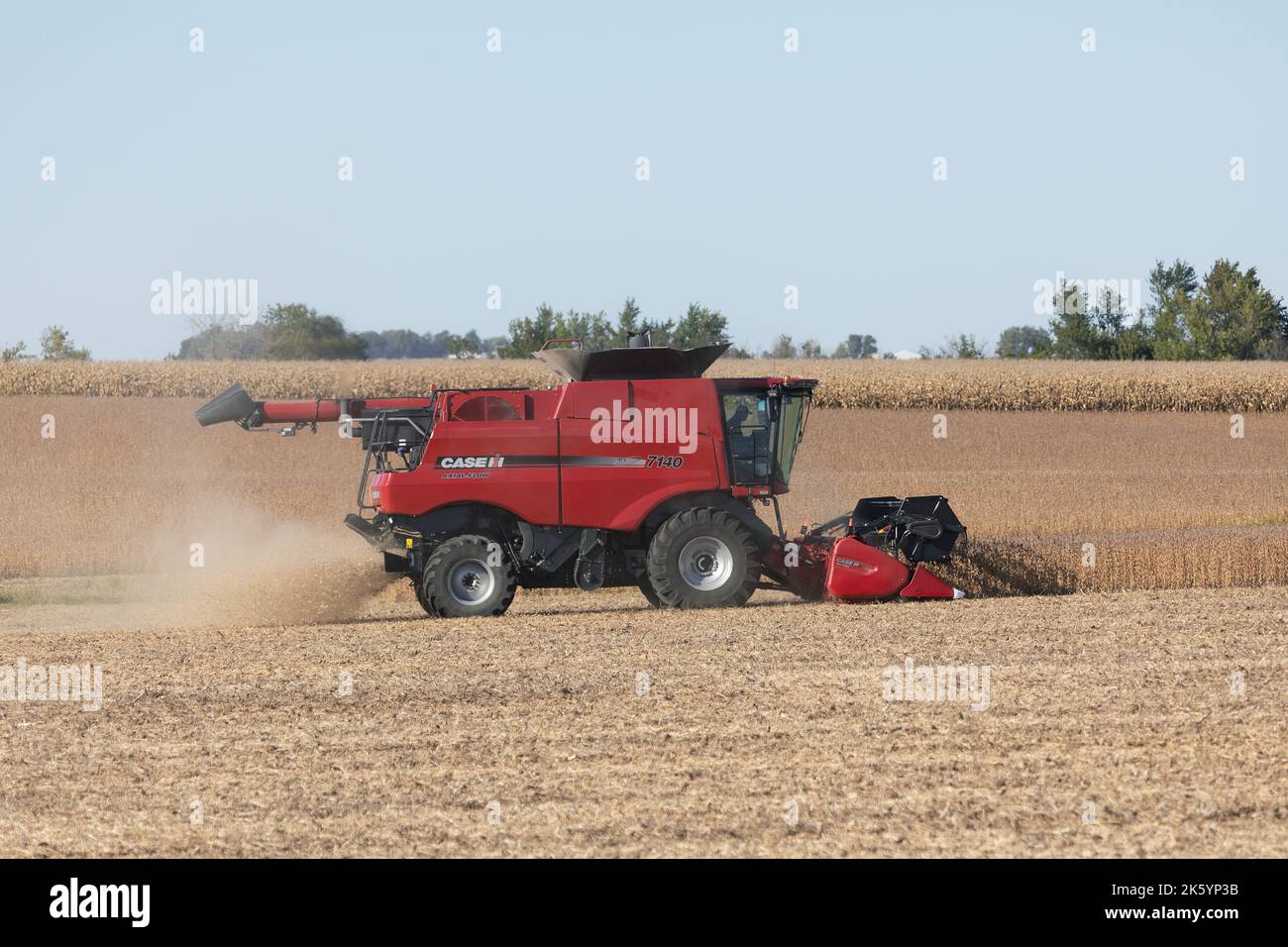 Harvesting soybeans near Mediapolis, Iowa Stock Photo Alamy