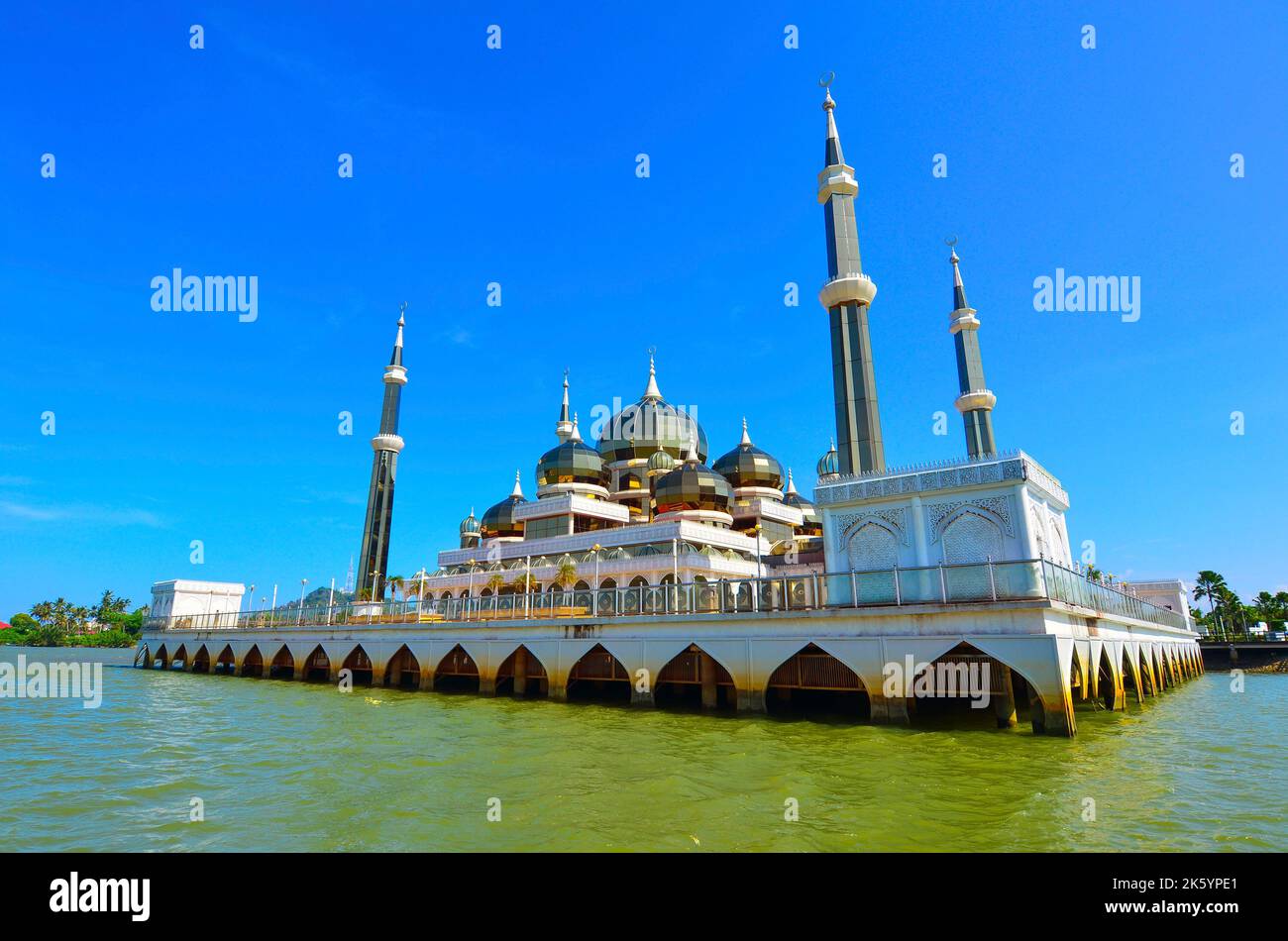 Masjid (Mosque) Kristal in Kuala Terengganu, Malaysia. Stock Photo