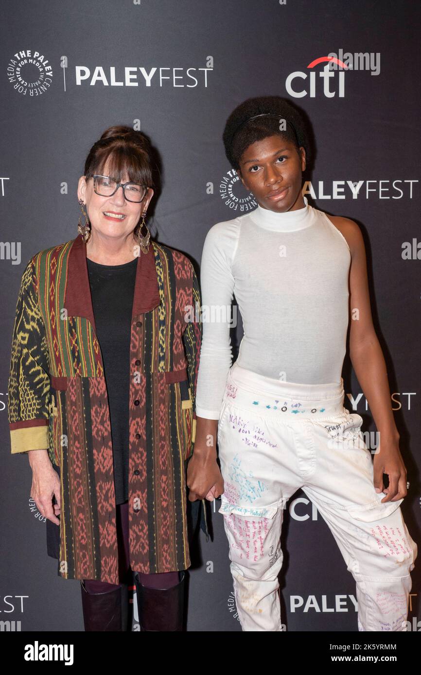 NEW YORK, NEW YORK - OCTOBER 10: Ann Dowd and Trust Arancio attend 'The Handmaid's Tale' during 2022 PaleyFest NY at Paley Museum on October 10, 2022 in New York City. Credit: Ron Adar/Alamy Live News Stock Photo