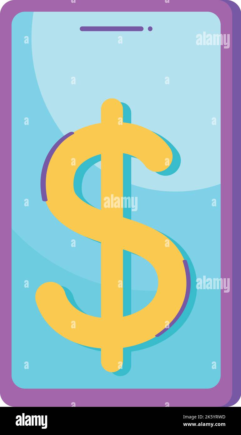 dollar symbol in smartphone Stock Vector Image & Art - Alamy