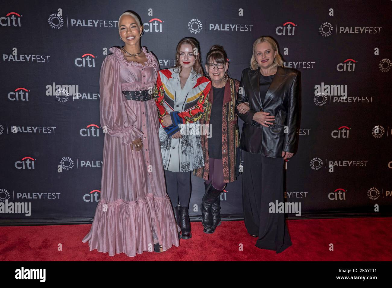 NEW YORK, NEW YORK - OCTOBER 10: Amanda Brugel, McKenna Grace, Ann Dowd