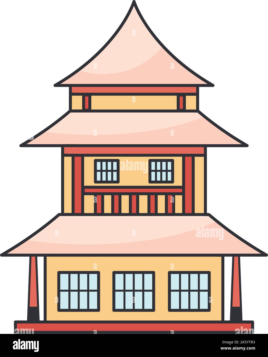 japanese culture pagoda Stock Vector Image & Art - Alamy