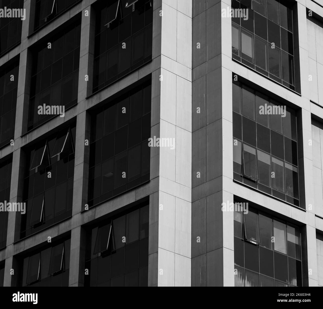 Modern office building. Commercial architecture with windows Stock