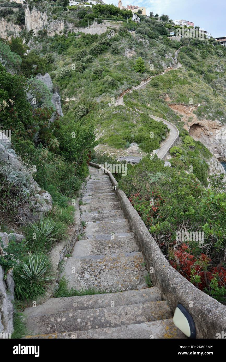 Conca dei Marini - Scorcio panoramico dalla scalinata di accesso della