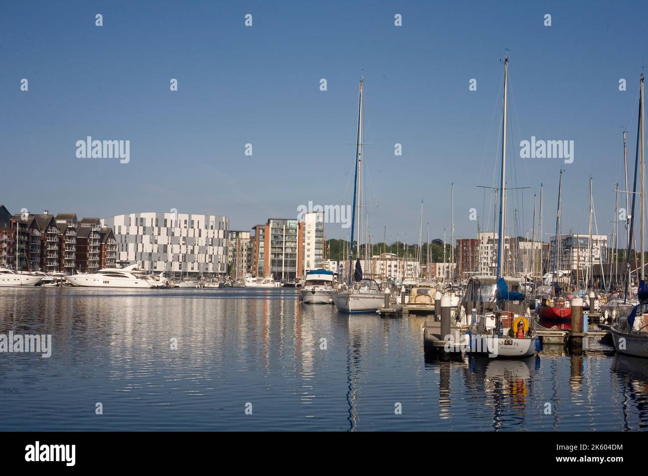 Ipswich harbour on a glorious sunny Saturday afternoon Stock Photo