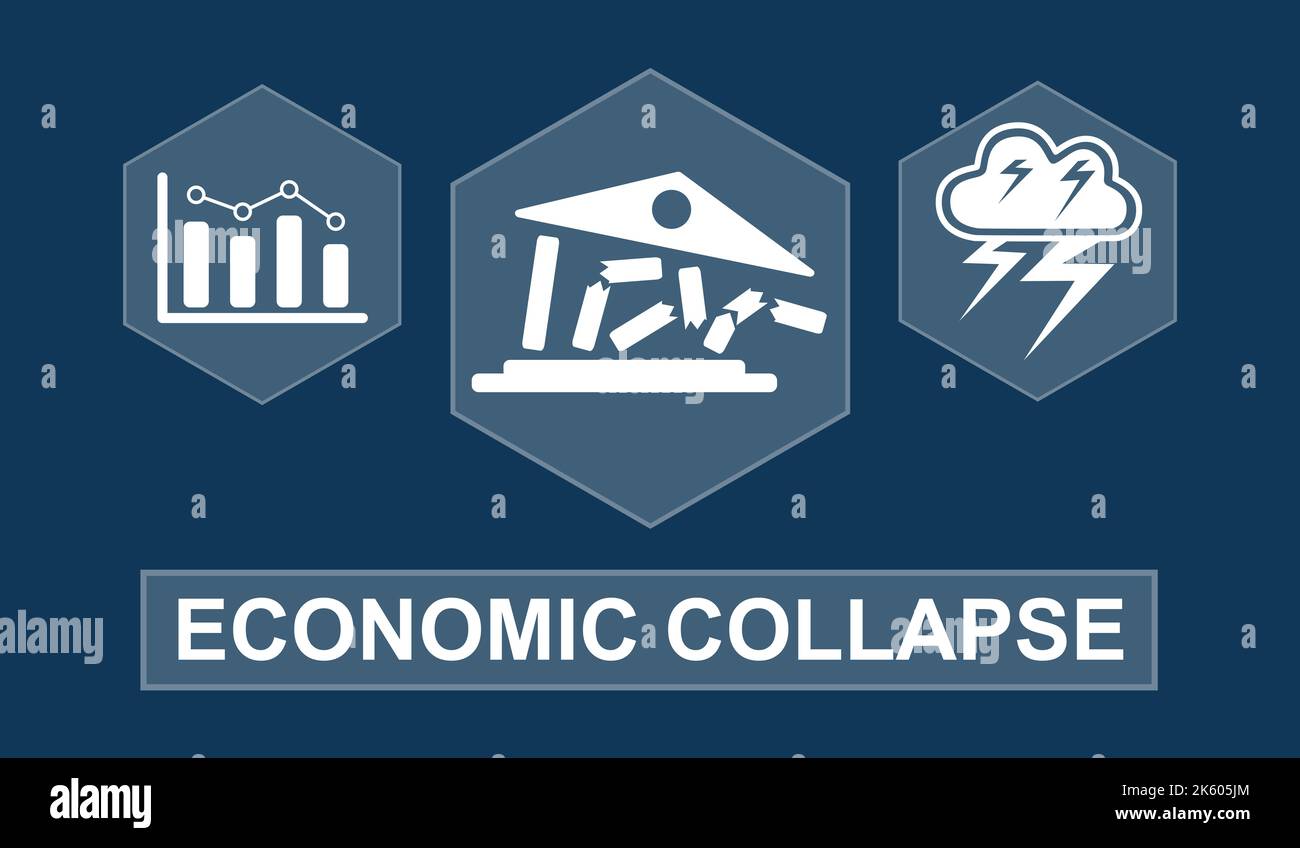 Illustration of an economic collapse concept Stock Photo - Alamy
