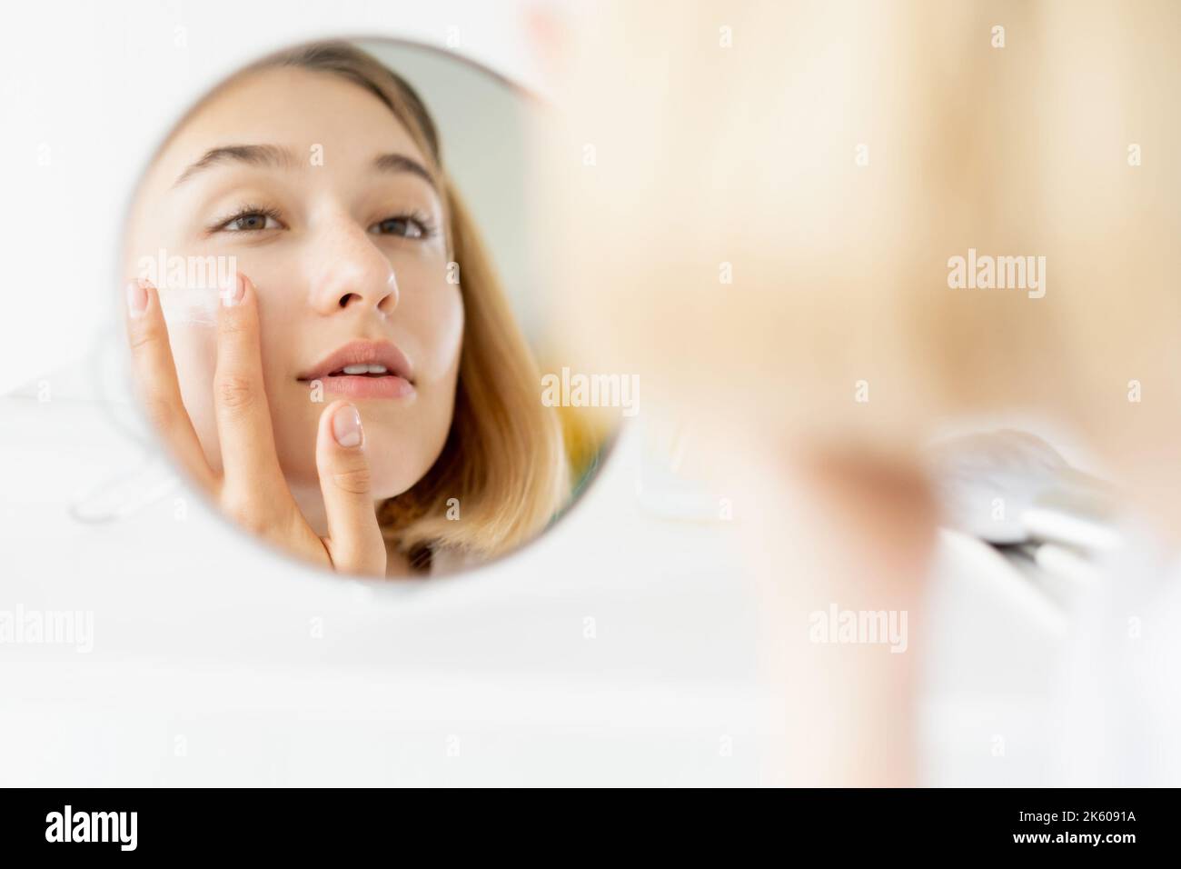 skincare moisturizing anti-aging treatment woman Stock Photo