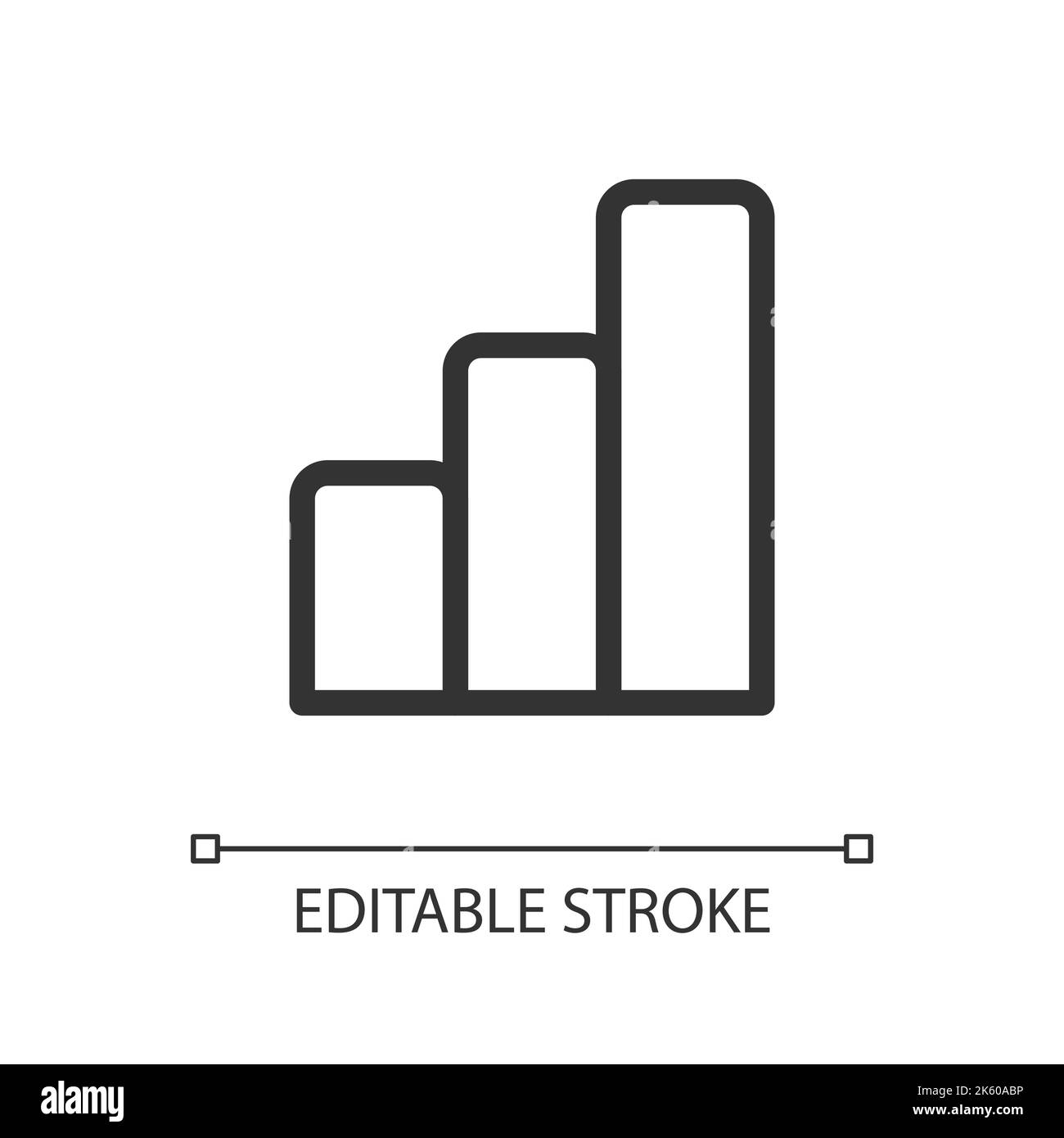 Bar chart pixel perfect linear ui icon Stock Vector Image & Art - Alamy