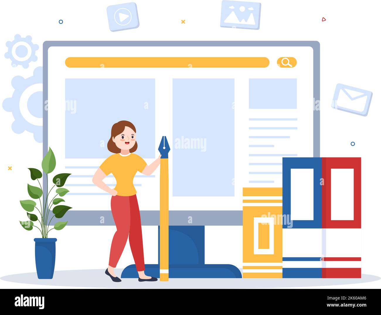 Digital Publishing Content Blog Marketing Writing for Social Media or Webpage Organization in ...