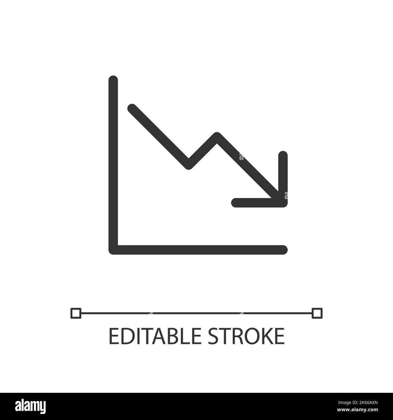 Diminution pixel perfect linear ui icon Stock Vector