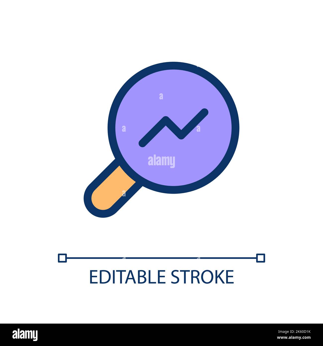 Analytic tool pixel perfect RGB color ui icon Stock Vector