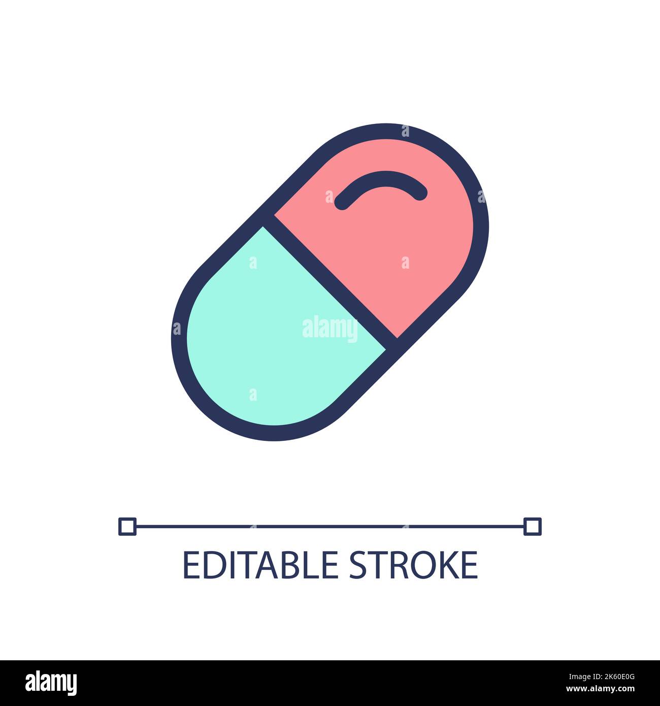 Medication pixel perfect RGB color ui icon Stock Vector