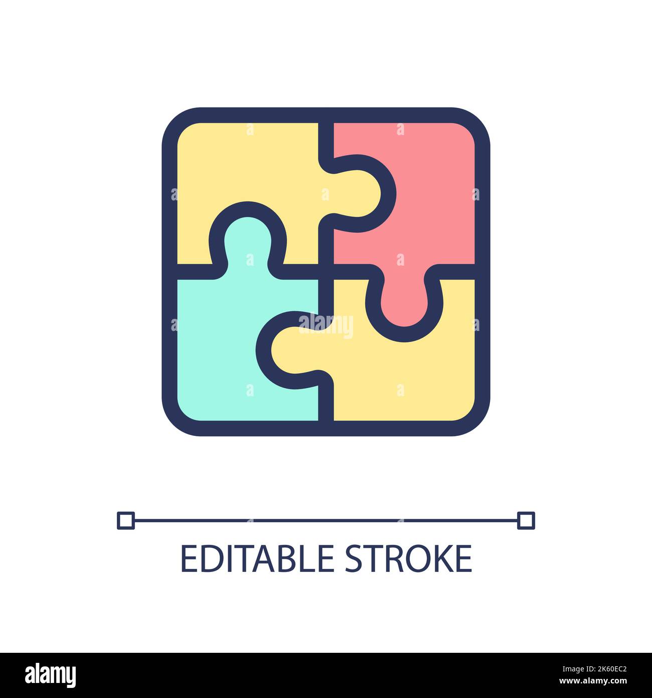 Puzzle pixel perfect RGB color ui icon Stock Vector Image & Art - Alamy