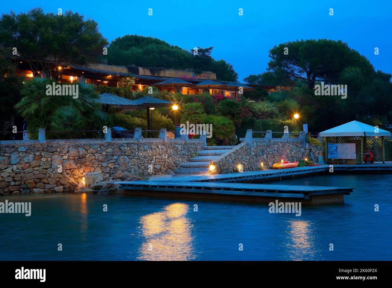 Paguro Restaurant, Hotel Capo d'Orso, Delphina Resorts, Palau, Bocche di Bonifacio, La Maddalena Archipelago, Sardinia, Italy, Europe Stock Photo