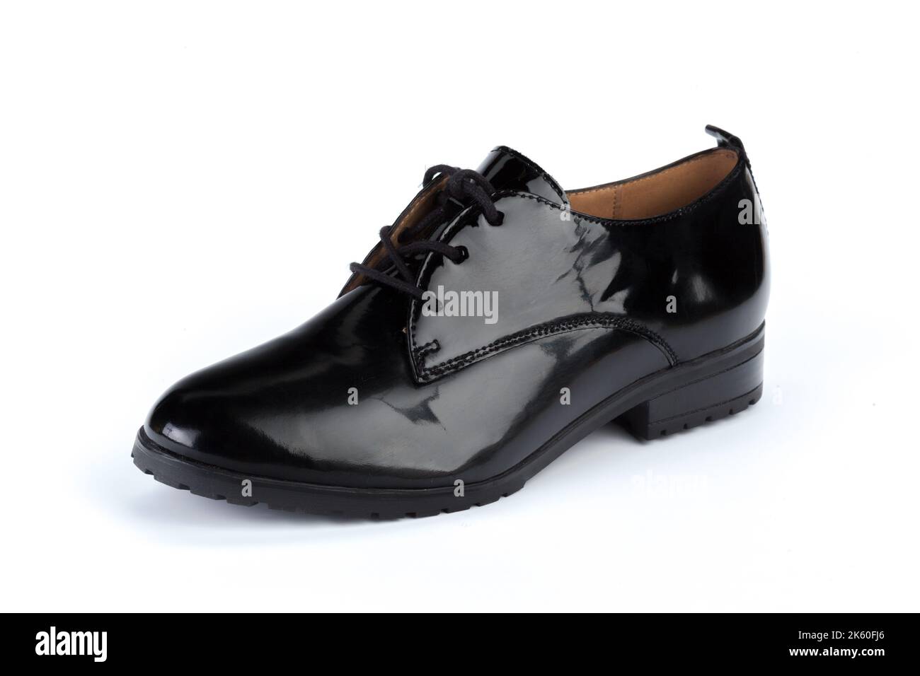 Black leather formal male shoes isolated on white background Stock ...