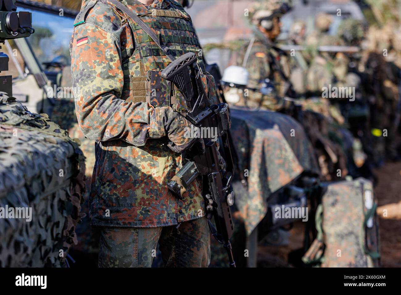 Rukla, Lithuania 2022 October 10 Germany Nato soldiers with full