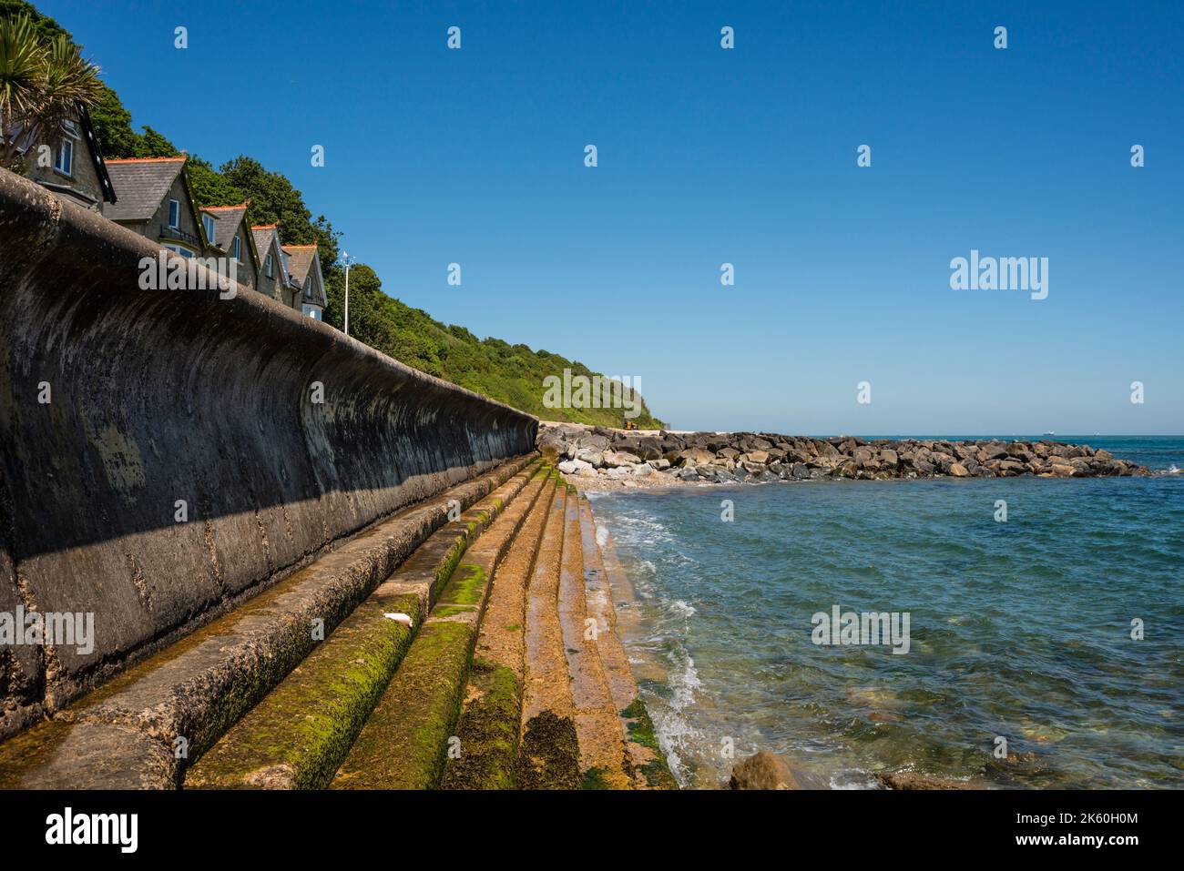 Steep steps carved into rockface, Bonchurch, Isle of Wight, UK Stock Photo  - Alamy