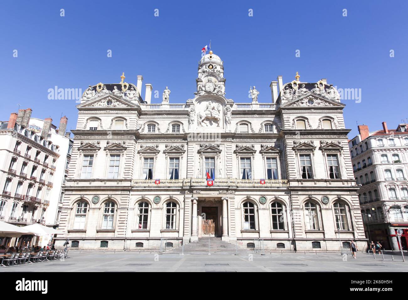 Lyon, France - August 18, 2016: View of the city hall in Lyon, France Stock Photo