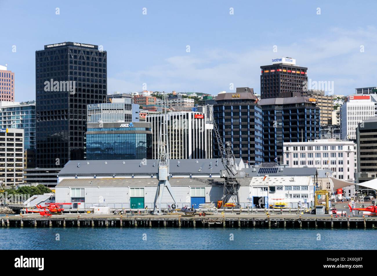 Wellington Business District Skyline And Queens Wharf In Wellington On wellington-business-district-skyline-and-queens-wharf-in-wellington-on