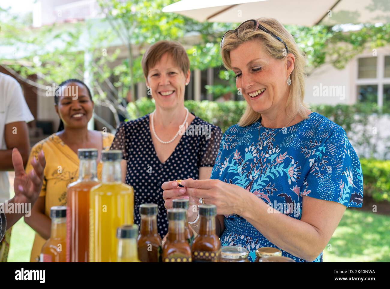 The Countess of Wessex meets entrepreneurs from Maungo Craft (a food