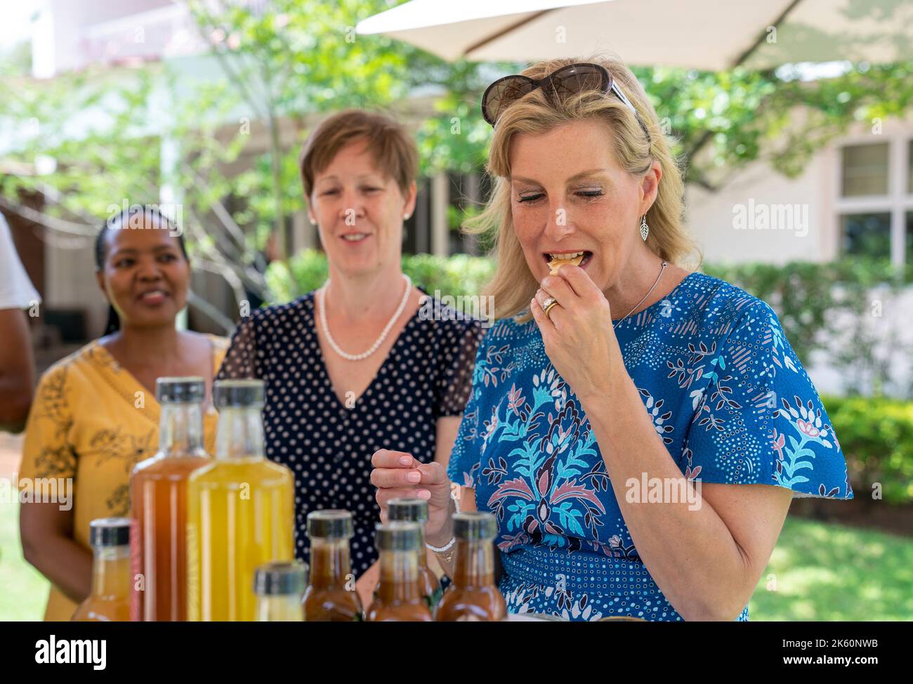 The Countess of Wessex meets entrepreneurs from Maungo Craft (a food