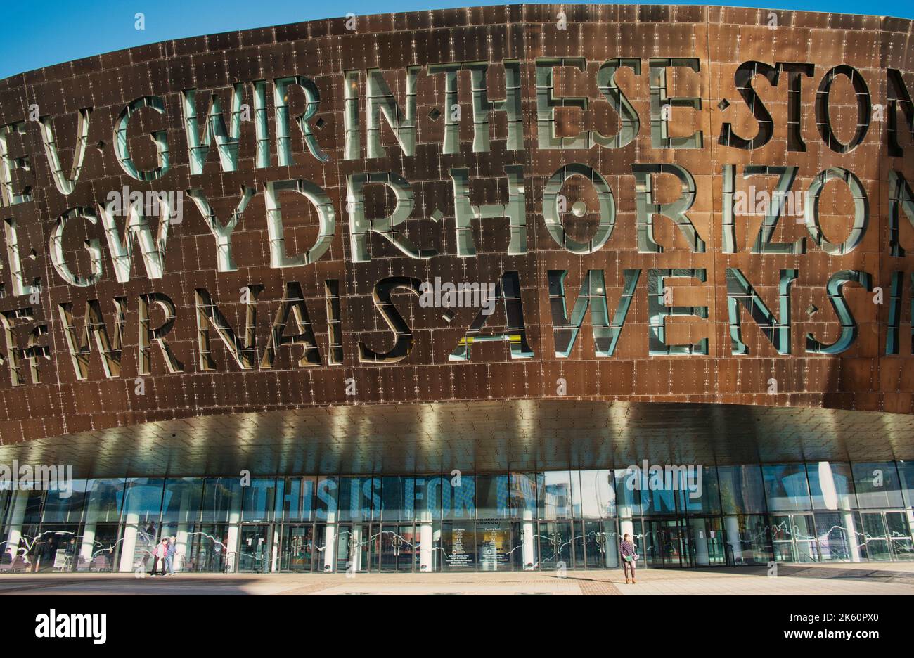 Exterior of the millennium centre in Cardiff bay Wales Stock Photo