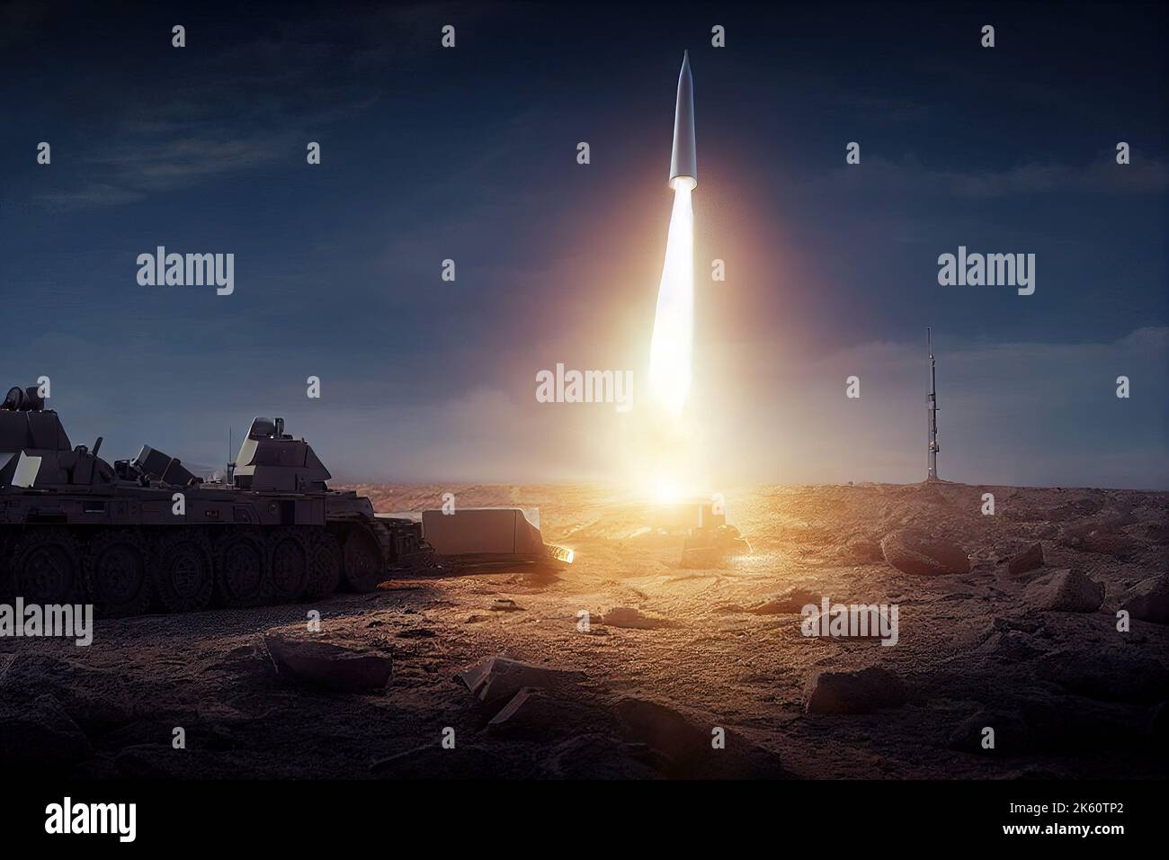 A missile defense system made up of antimissile radars that intercepts