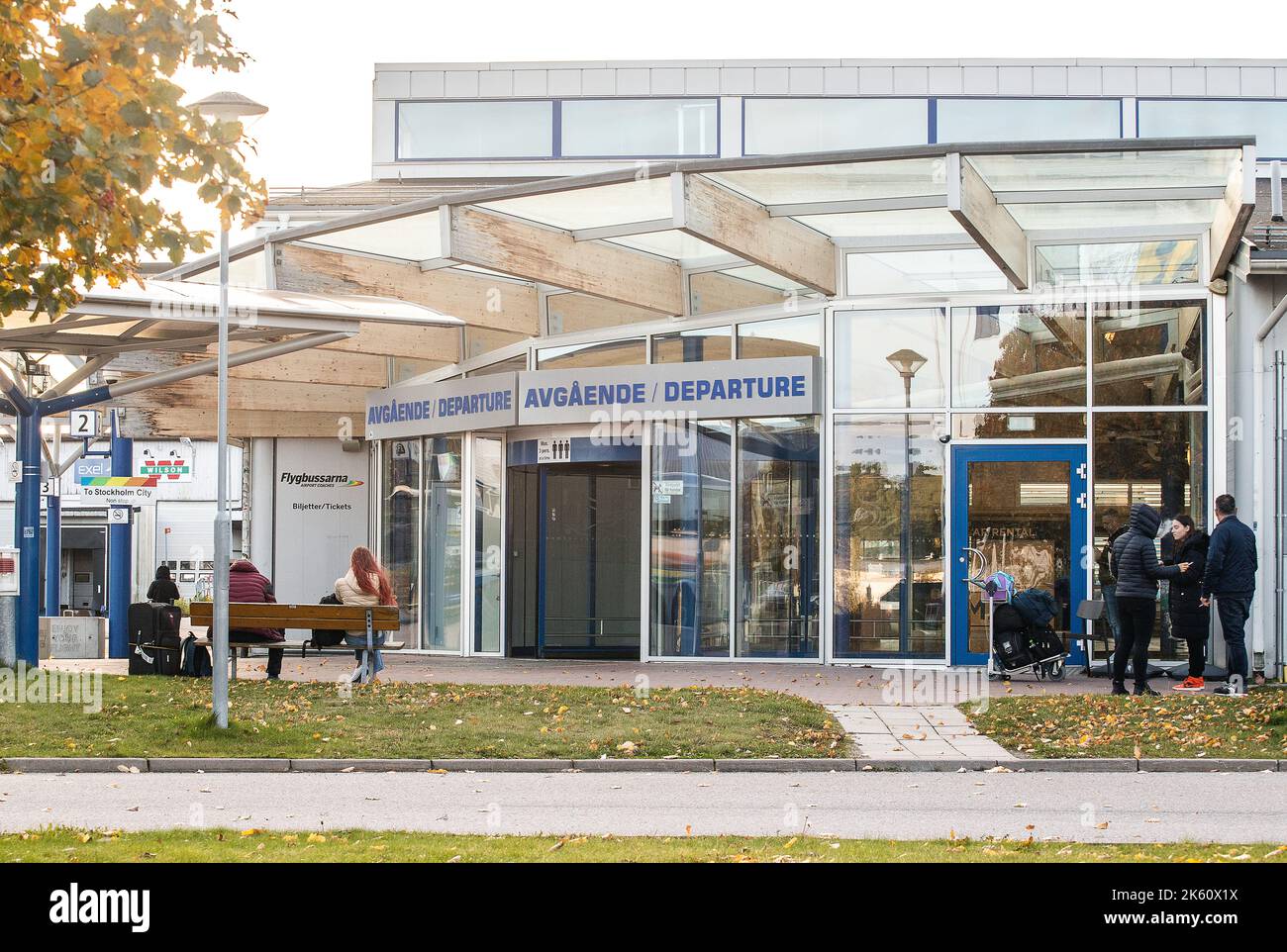 Skavsta Airport outside Nykoping 100 kilometers or 60 miles south of Stockholm Stock Photo