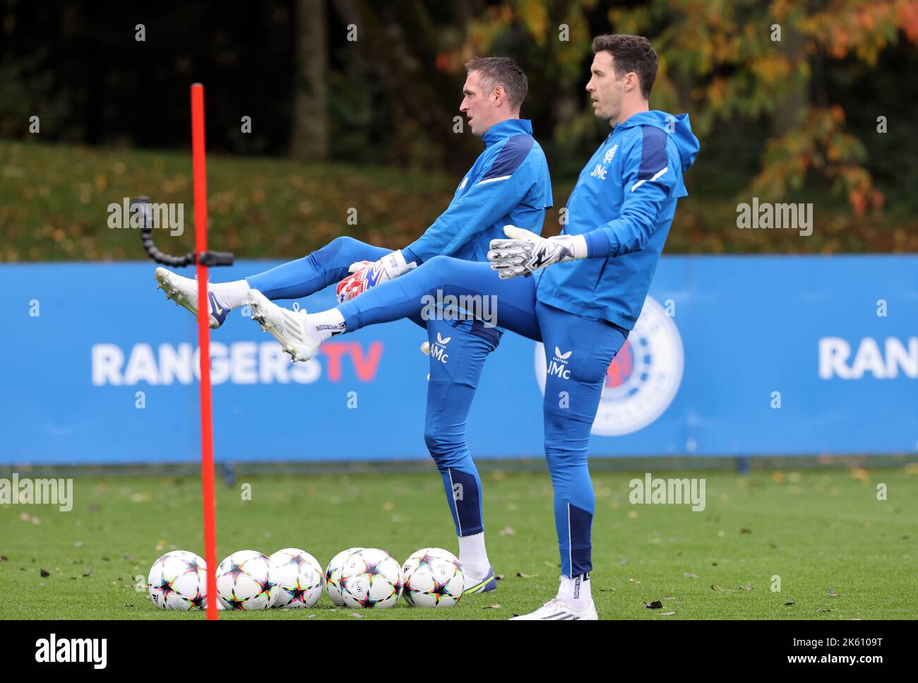 Rangers Goalkeepers Allan Mcgregor (left) And Jon Mclaughlin During A 