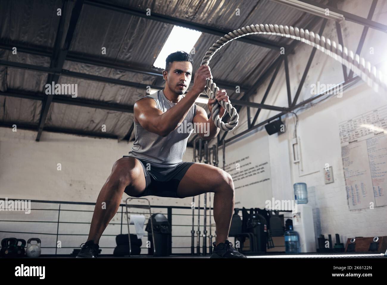Battle rope workout hi res stock photography and images Alamy
