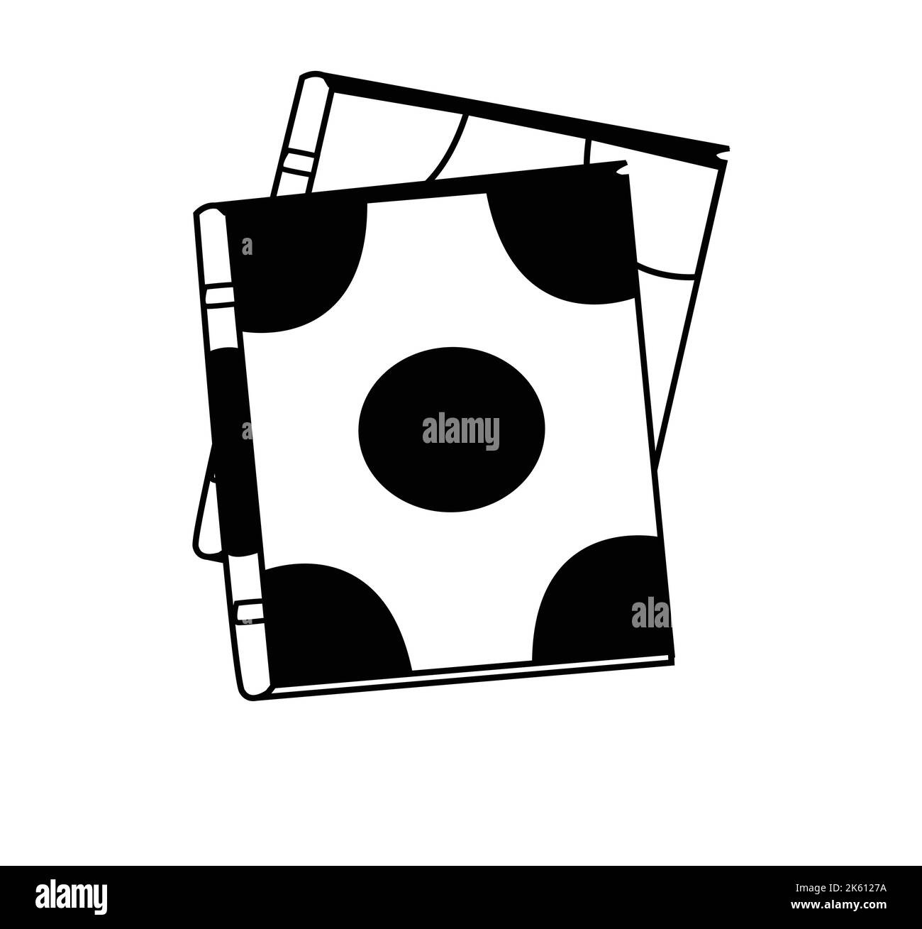 2 book black and white design.original vector drawing artwork vector