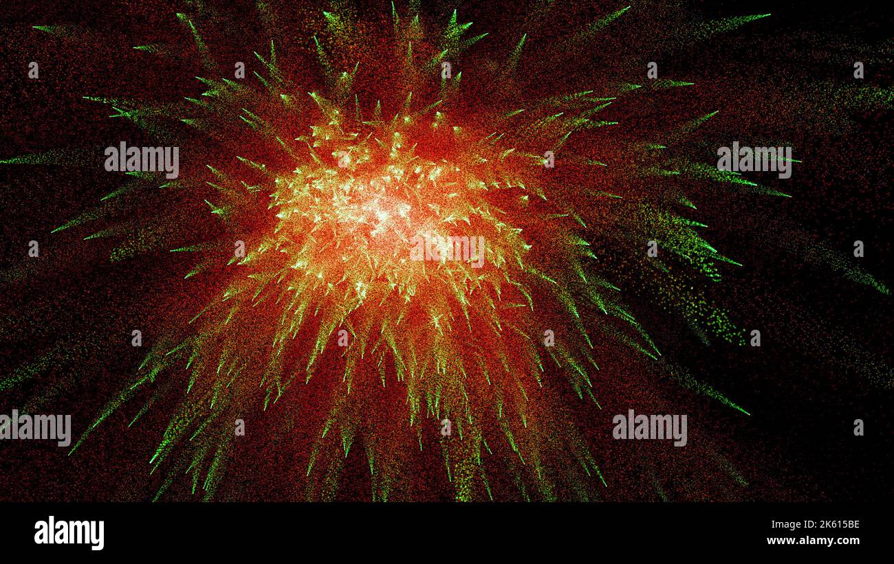 3D rendering cosmic energy strings. Energy flows in the form of thin ...