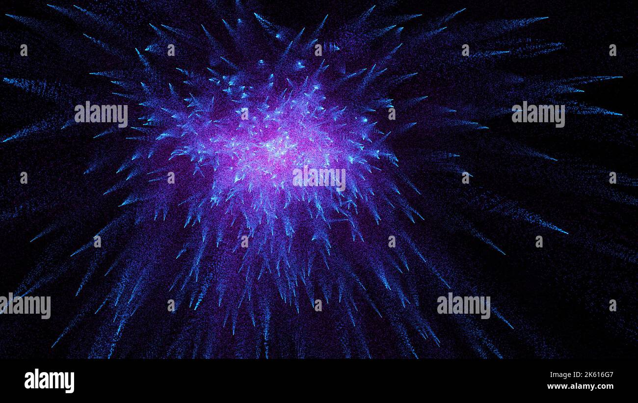3D rendering cosmic energy strings. Energy flows in the form of thin ...