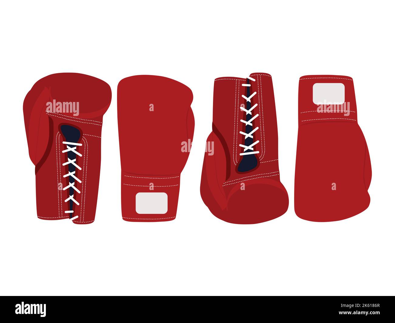 Red Boxing Gloves Set Stock Vector Image & Art Alamy