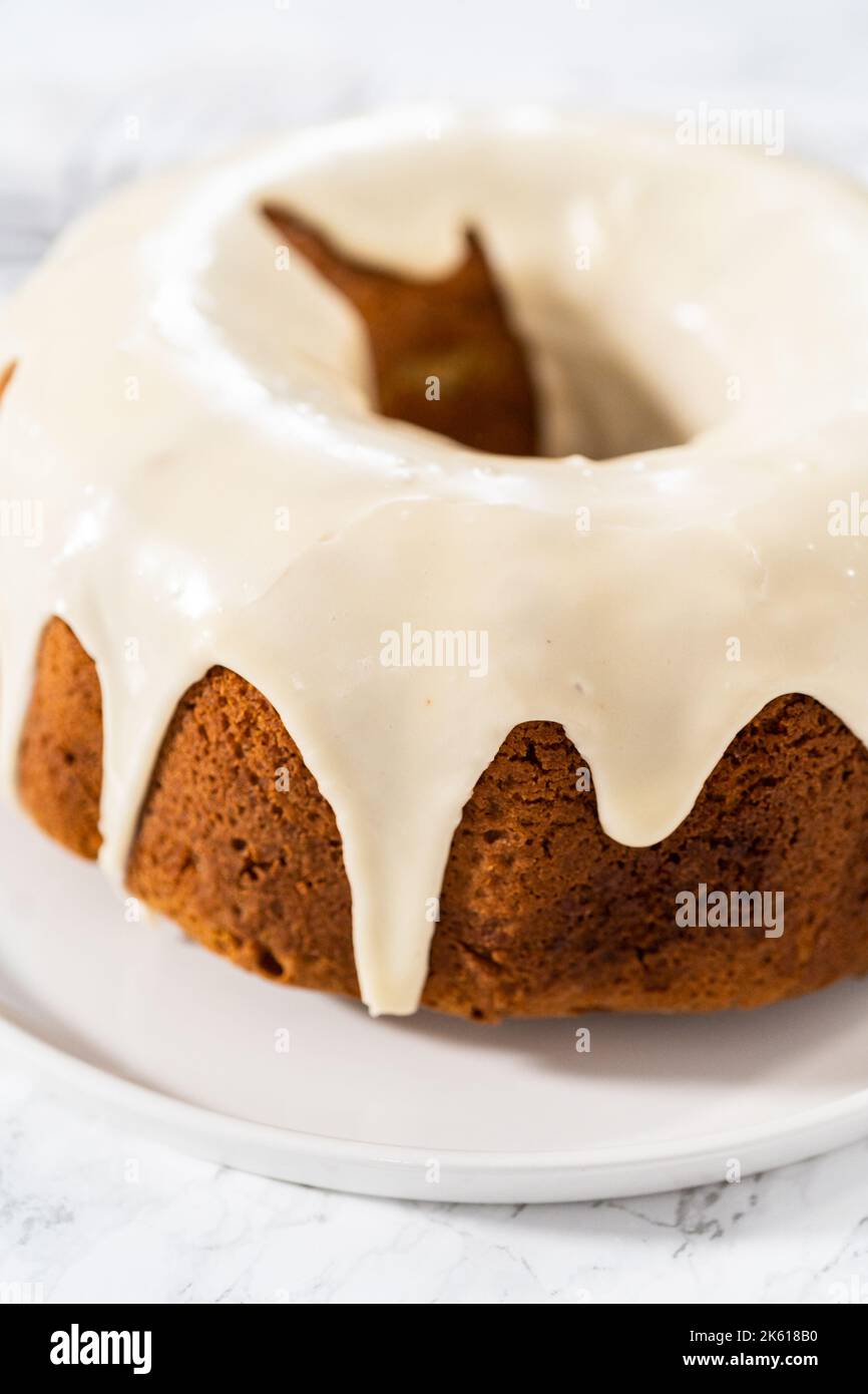 Eggnog Bundt Cake Stock Photo Alamy